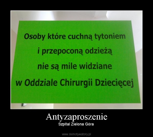 Antyzaproszenie – Szpital Zielona Góra 