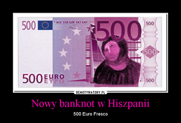Nowy banknot w Hiszpanii – 500 Euro Fresco 
