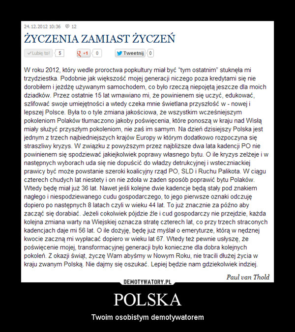 POLSKA – Twoim osobistym demotywatorem 