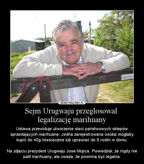 Sejm Urugwaju przegłosował 
legalizację marihuany