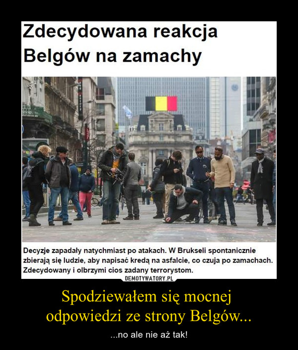 Spodziewałem się mocnej odpowiedzi ze strony Belgów... – ...no ale nie aż tak! 