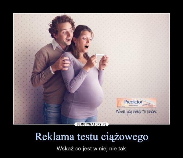 Reklama testu ciążowego