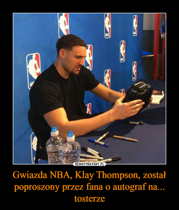 Gwiazda NBA, Klay Thompson, został poproszony przez fana o autograf na... tosterze