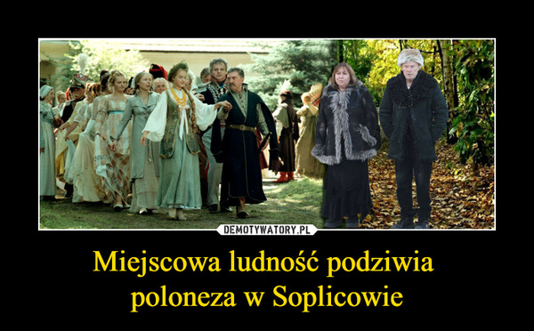 Miejscowa ludność podziwia poloneza w Soplicowie –  