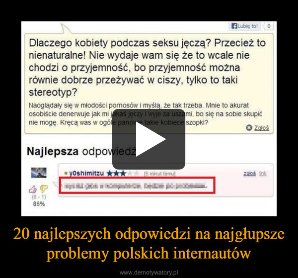 20 najlepszych odpowiedzi na najgłupsze problemy polskich internautów