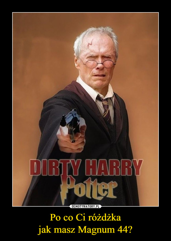 Po co Ci różdżkajak masz Magnum 44? –  Dirty Harry Potter