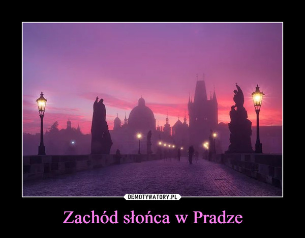 Zachód słońca w Pradze