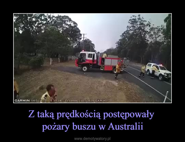 Z taką prędkością postępowały pożary buszu w Australii –  