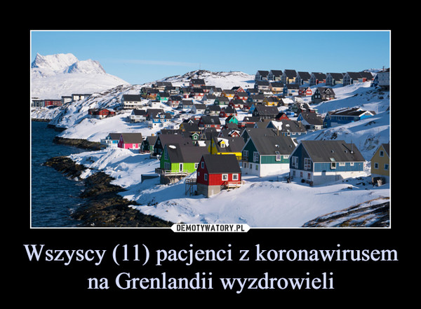 Wszyscy (11) pacjenci z koronawirusem na Grenlandii wyzdrowieli –  