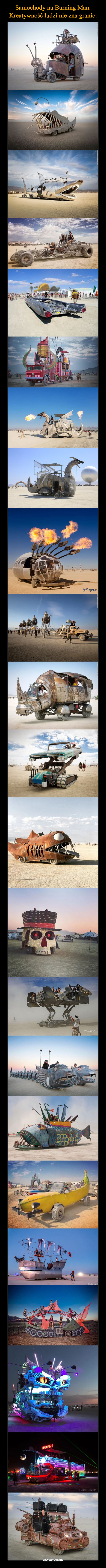 Samochody na Burning Man. Kreatywność ludzi nie zna granic: