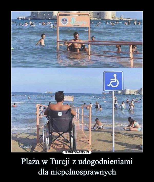 Plaża w Turcji z udogodnieniamidla niepełnosprawnych –  