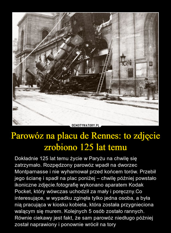 Parowóz na placu de Rennes: to zdjęcie zrobiono 125 lat temu