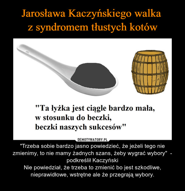 Jarosława Kaczyńskiego walka 
z syndromem tłustych kotów