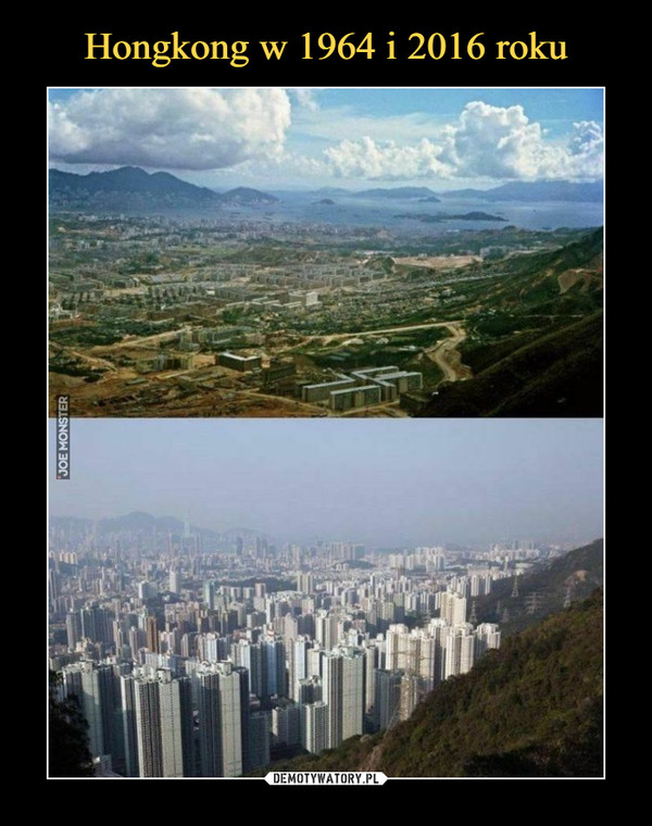 Hongkong w 1964 i 2016 roku
