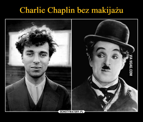 Charlie Chaplin bez makijażu