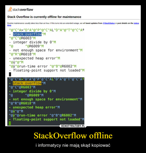 StackOverflow offline