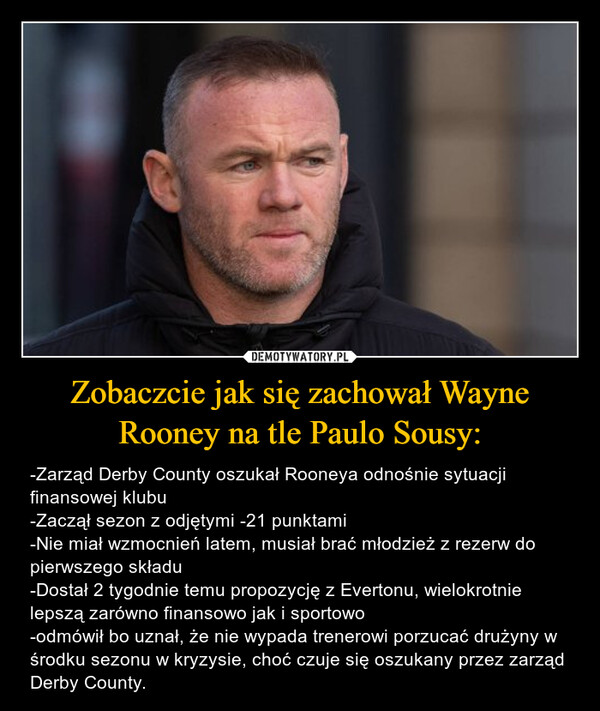 Zobaczcie jak się zachował Wayne Rooney na tle Paulo Sousy: