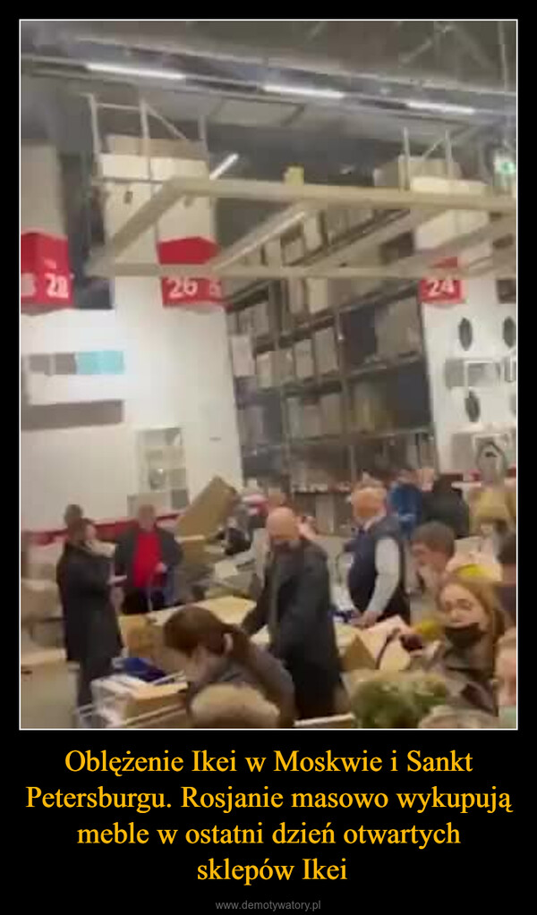 Oblężenie Ikei w Moskwie i Sankt Petersburgu. Rosjanie masowo wykupują meble w ostatni dzień otwartych sklepów Ikei –  