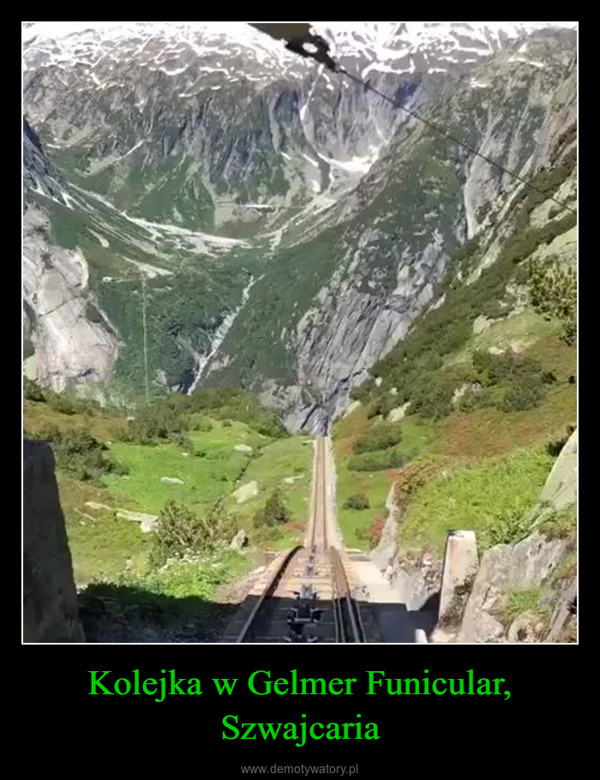 Kolejka w Gelmer Funicular, Szwajcaria –  