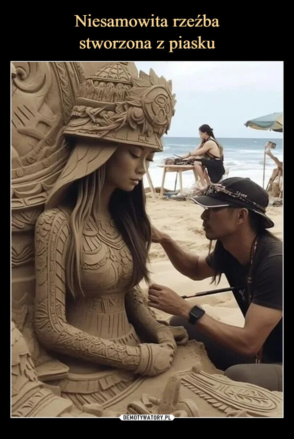 Niesamowita rzeźba
stworzona z piasku